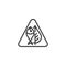 Environmental hazard line icon