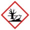 Environmental hazard sign or symbol. Vector design isolated on white background.  Latest hazard signs collection. GHS hazard sign