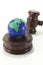 Environmental law with globe and Judge Gavel