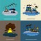 Environmental Pollution Icon Set