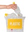 Environmental protection concept. Recycling of plastics