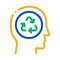 Environmentally friendly person icon vector outline illustration