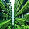 an environmentally green city with a vertical forest concept of a metropolis covered with green edited