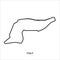 Enzo circuit, Italy. Motorsport race track vector map