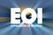EOI - Expression of Interest acronym