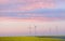 Eolian field and wind turbines