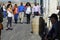 Eople enjoy a sunny day at Tel Aviv harbor