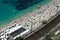 Eople Relaxing At The Beach Aerial View