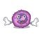 Eosinophil cell cartoon character design on a surprised gesture