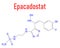 Epacadostat cancer drug molecule, indoleamine 2,3-dioxygenase inhibitor. Skeletal formula.