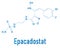 Epacadostat cancer drug molecule, indoleamine 2,3-dioxygenase inhibitor. Skeletal formula.