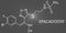 Epacadostat molecule. Skeletal formula.