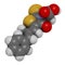 Epalrestat diabetic neuropathy drug molecule aldose reductase inhibitor. 3D rendering. Atoms are represented as spheres with