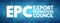 EPC - Export Promotion Council acronym concept