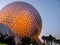 Epcot Spaceship Earth at Sunset