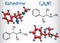 Ephedrine C10H15NO molecule, is a medication and stimulant. St