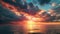 Ephemeral Radiance: Sunset Symphony in the Vast Sky