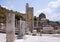 Ephesus ancient city old ruins at sunny day, Izmir, Turkey. Turkish famous landmark