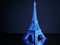 Epic 3D Model of the Eiffel Tower on a Table with 3D Art and Glowing Lights.