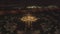 Epic aerial capture of mormon latter-day saint church at night