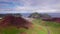 Epic Aerial Eldfell Volcanic Cone Westman Islands