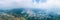Epic aerial panorama view of Tuen Mun, from Castle Peak, Hong Kong