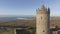 Epic Aerial Scenic Irish Castle landscape view from Doolin in County Clare. Famous tourist attraction along the wild atlantic way