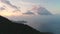 Epic asian island landscape rocky hill aerial view