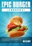 Epic Burger Party - poster flyer template