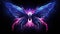 an epic closeup illustration of a fantasy radiant butterfly, fairytale wallpaper, ai generated image