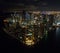 Epic drone shot of downtown miami brickell area