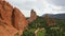 Epic drone shot of garden of the gods in colorado springs