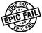 Epic fail round grunge stamp