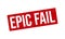 Epic Fail Rubber Stamp. Epic Fail Rubber Grunge Stamp Seal Vector Illustration