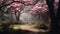 Epic Fantasy Forest With Magnolia Blossoms In Tenebrism-inspired Style