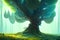 Epic fantasy Tree for card game art.Generative AI