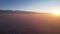 Epic gray smog is visible at sunset over the city