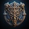 Epic High Fantasy Norse mythology Viking themed logo coat of arms emblem