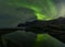 Epic landscape with Aurora Borealis shot in scenic northern Norway