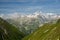 Epic landscape in the Swiss Alps in summer,