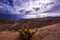 Epic lightning and thunderstorm in the desert of southern California