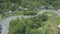 Epic Mountain Highway Aerial Slow Motion Pan Shot