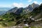 Epic mountain landscape in the bavarian alps to travel and hike