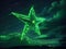 Epic Neon Nebula: Mesmerizing Green Starlight Painting the Celestial Canopy