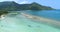 Epic ocean beach mountains landscape aerial view