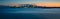 Epic Panoramic Skyline Shot of Vancouver during Blue Hour