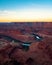 Epic river bend during the sunrise in utah desert