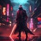 Epic Samurai Cyborg Character in Cyberpunk Style