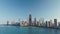 Epic shot of Chicago and lake Michigan during the day.