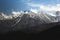 Epic shot of the snowy Andes Mountains, near Uspallata, Mendoza, Argentina